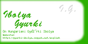 ibolya gyurki business card